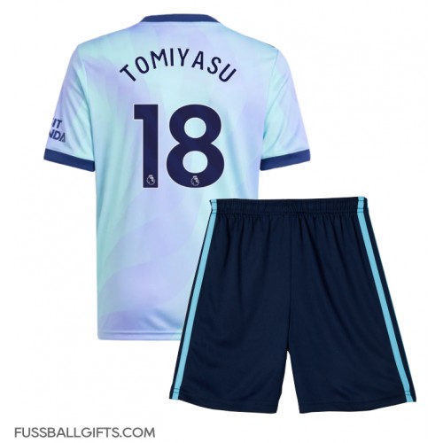 Arsenal Takehiro Tomiyasu #18 Fußballbekleidung 3rd trikot Kinder 2024-25 Kurzarm (+ kurze hosen)